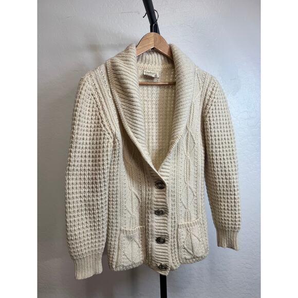 Gaeltarra Sweaters - Gaeltarra Handloomed Aran Womens Size 38 100% Wool Size Small